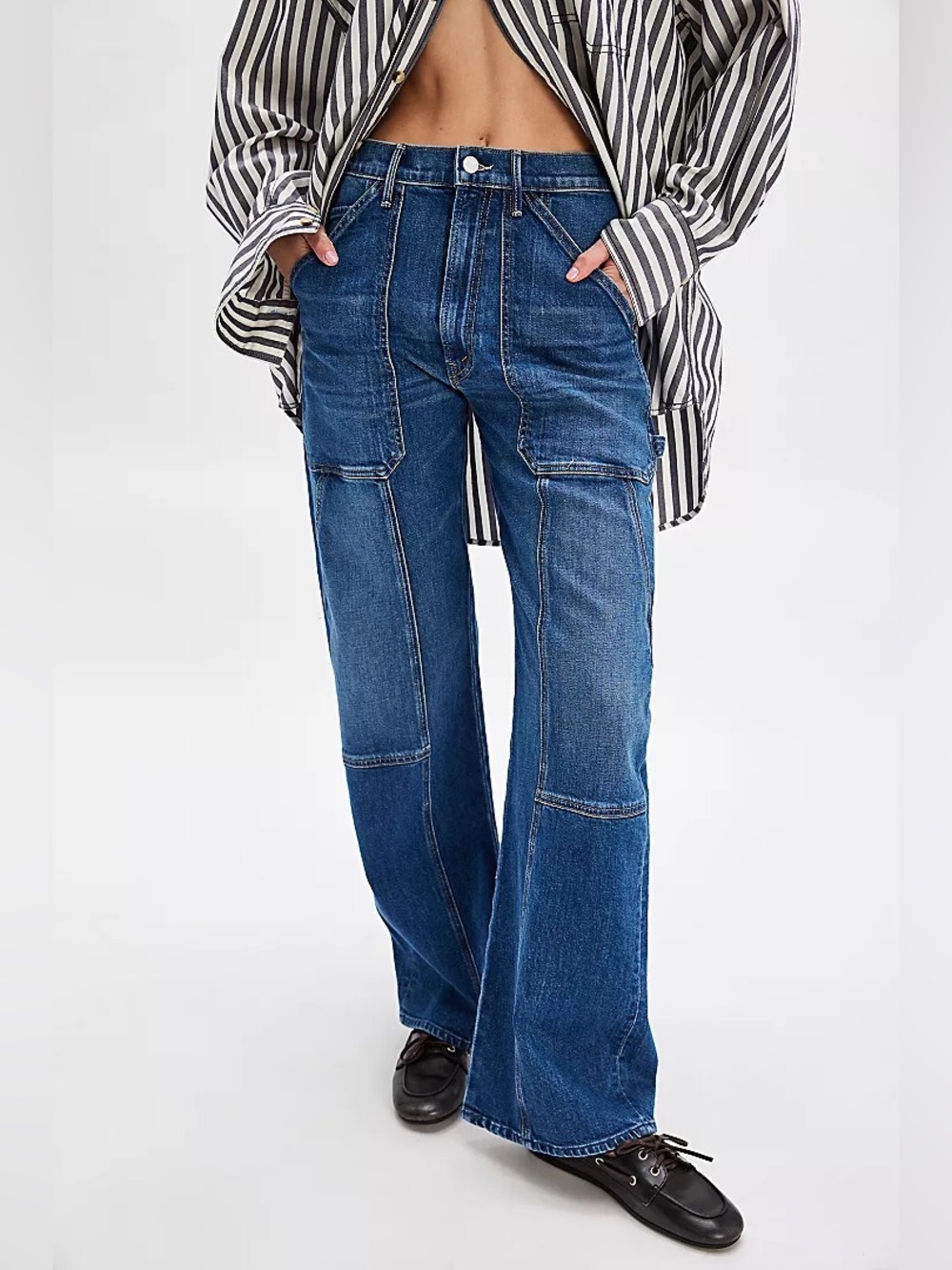 NWT Mother Superior The Lasso Utility Sneak high-rise jeans size 31